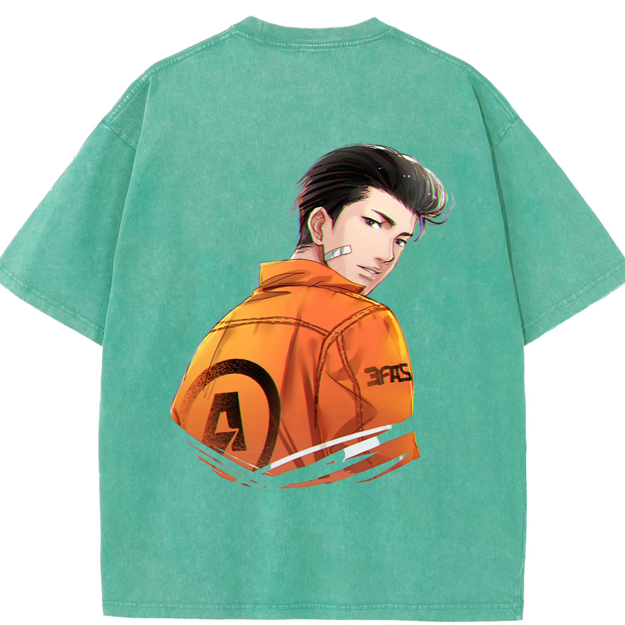 SLAM DUNK／スラムダンク 綿100% ヴィンテージ風 半袖Tシャツ（背面プリント）